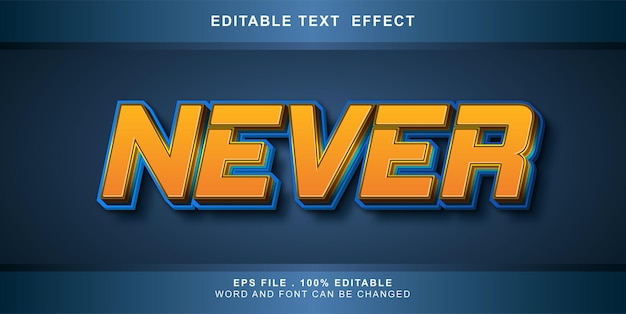 Editable text effect never