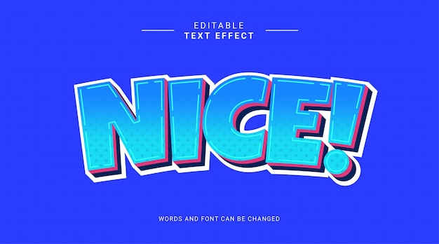 editable text effect nice blue gradient dot color bold modern style