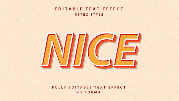 Editable text effect nice Retro style