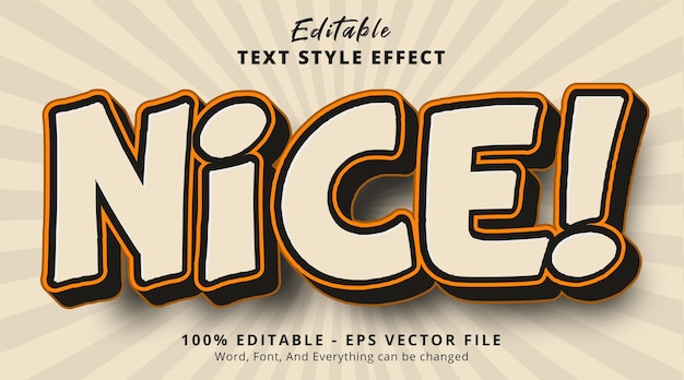 Editable text effect, Nice text on nicely vintage color style effect