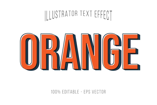 Editable text effect orange text style orange fruit text effect eps vector