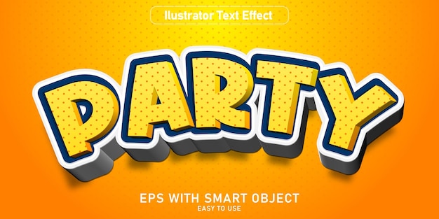 Editable text effect - PARTY style