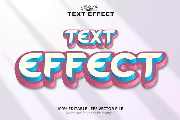 Editable text effect pink background 3D style text effect