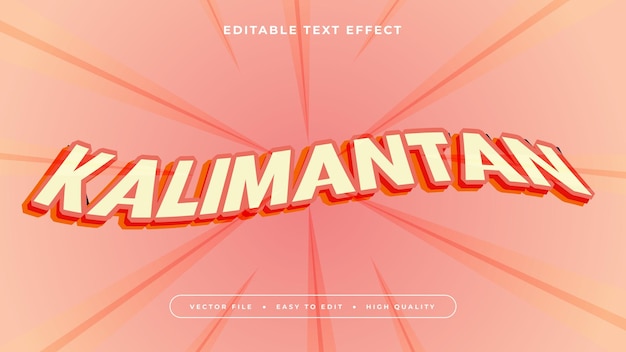 Editable text effect Pink kalimantan text on gradient background