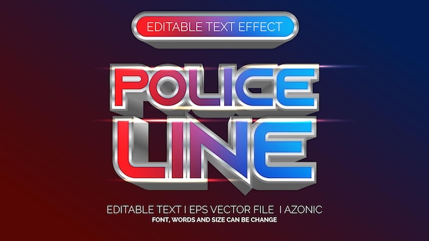 Editable Text Effect Police