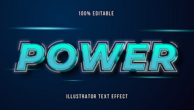 Editable text Effect- power style