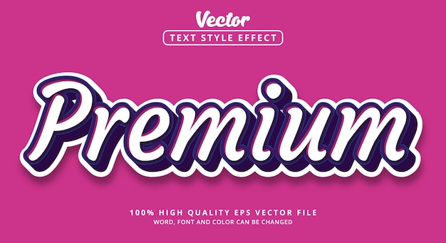 Editable text effect Premium text with layered style and modern style