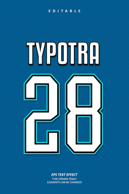 editable text effect premium vector design of blue light line college style back logo and number