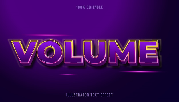 Editable text effect- Purple Electric Style