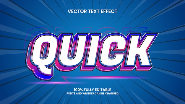 editable text effect quick