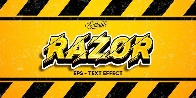 Editable text effect, razor text