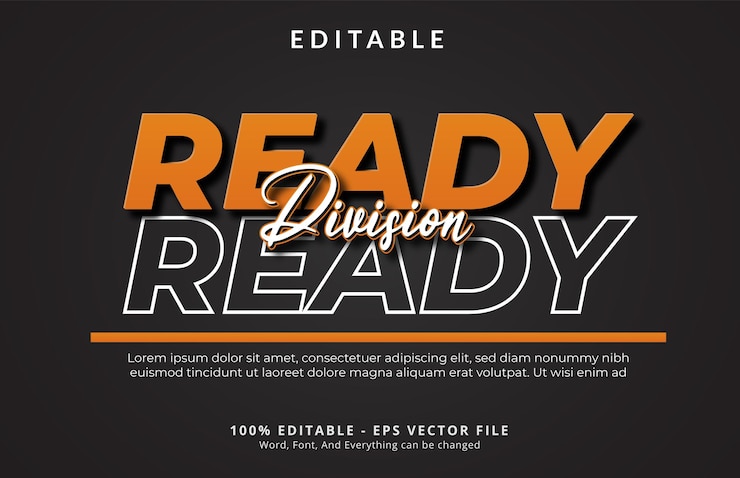 Vector editable text effect, ready text on business poster or fashion design