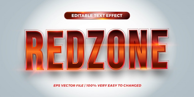 Редактируемый текстовый эффект - стиль текста Redzone