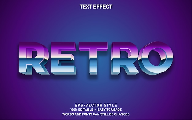 Editable Text Effect Retro