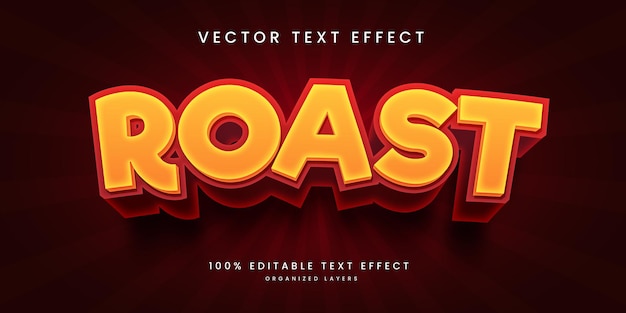 editable text effect in roast style  