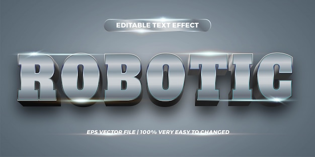 Editable text effect - robotic text style