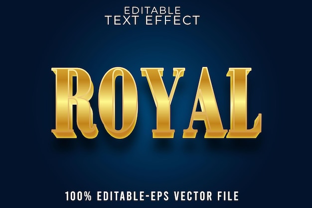 고급스러운 스타일의 편집 가능한 텍스트 효과 ROYAL