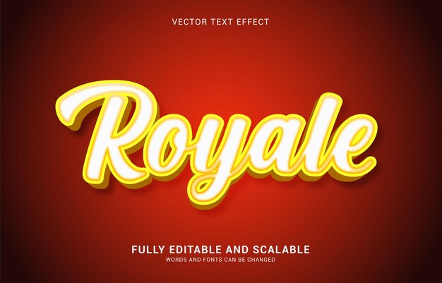 Editable text effect Royale style