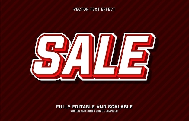 Editable text effect sale style can be use to make title