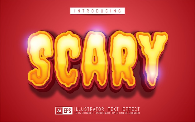 Editable text effect - Scary text style concept