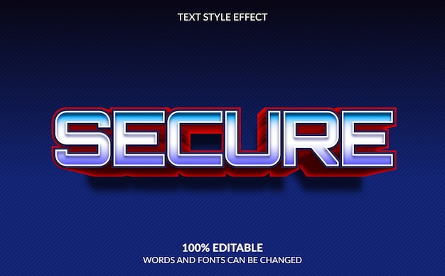 Editable text effect, secure text style