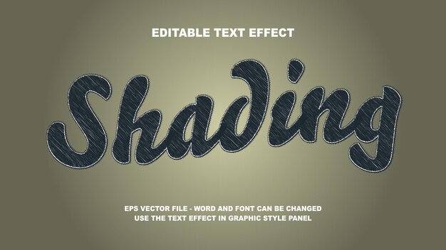 Editable Text Effect Shading 3D Vector Template