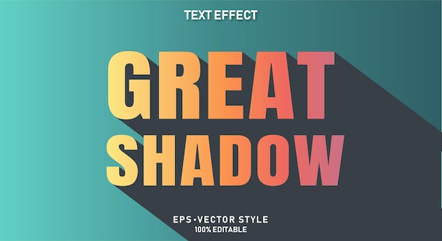editable text effect shadow text on background style template