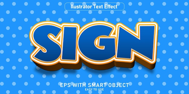 Editable text effect - sign style