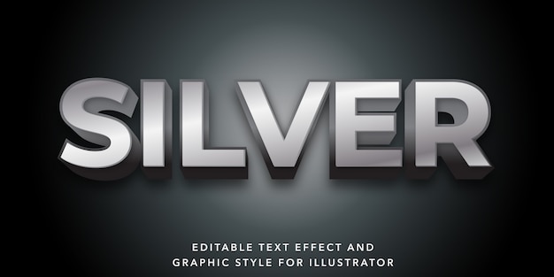 Editable text effect for silver text style