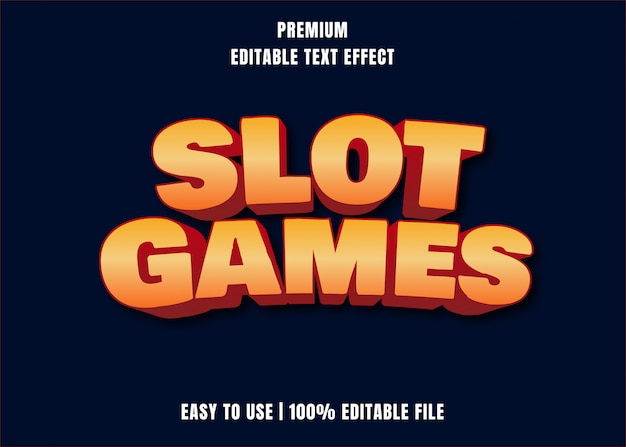 Editable text effect - slot games cartoon style