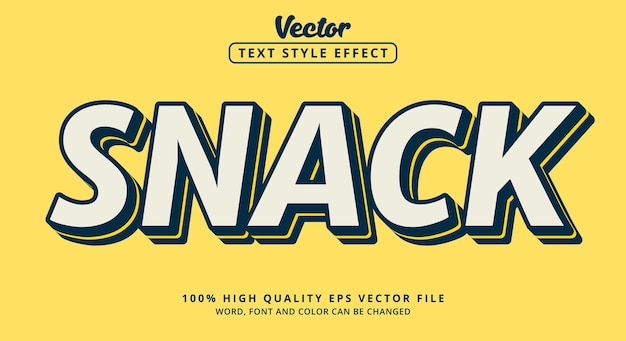 Editable text effect Snack text with vintage color style and layered style and italic style