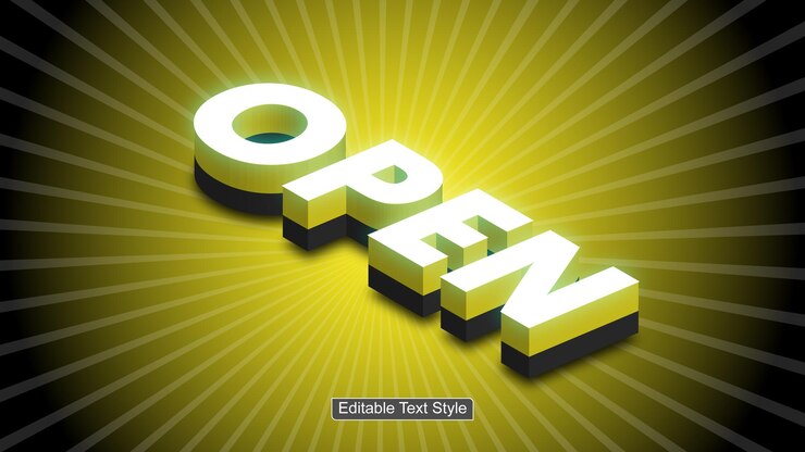 वेक्टर editable text effect social media post font style