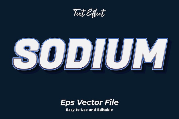 editable text effect sodium