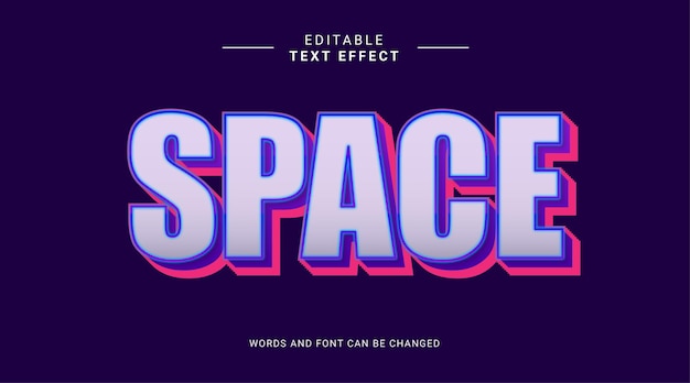 編集可能なテキスト効果スペースブルーバイオレットギャラクシースタイル