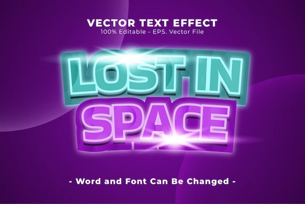 Editable text effect space