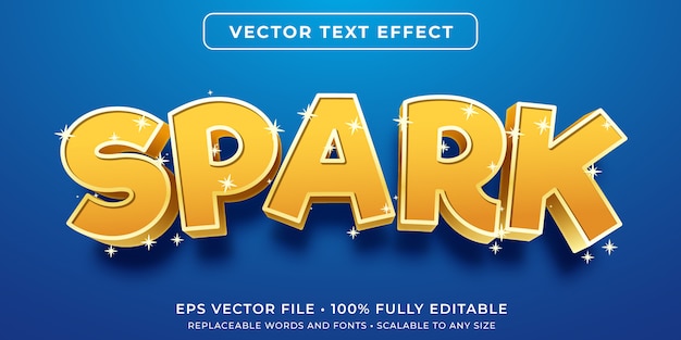 Editable text effect - sparkling letters style