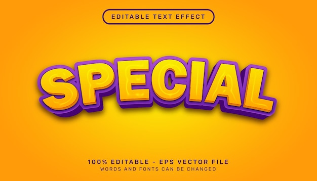 Editable text effect, special 3d style concept