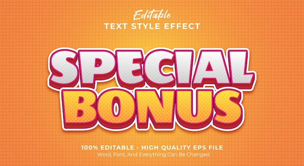 Editable Text Effect special bonus cartoon template