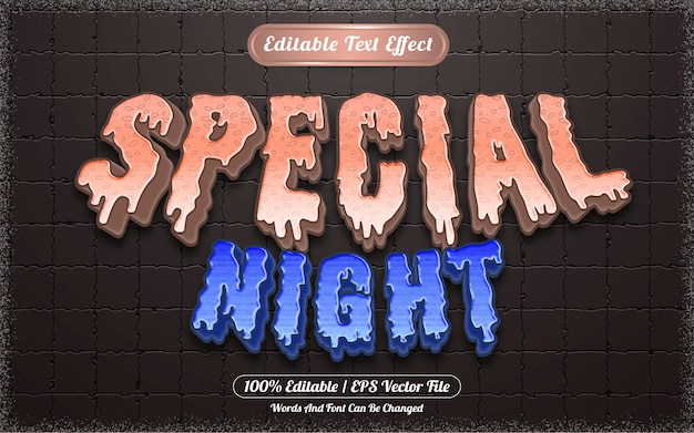 Editable text effect special night halloween themed