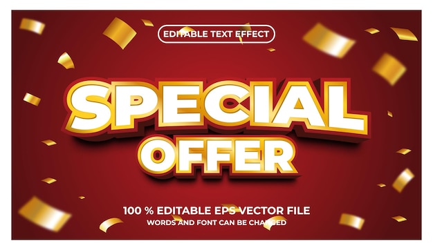 Editable text effect special offer