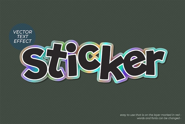 Editable text effect sticker font style graphics illustration