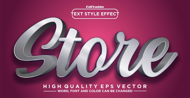 Editable text effect Store text style theme