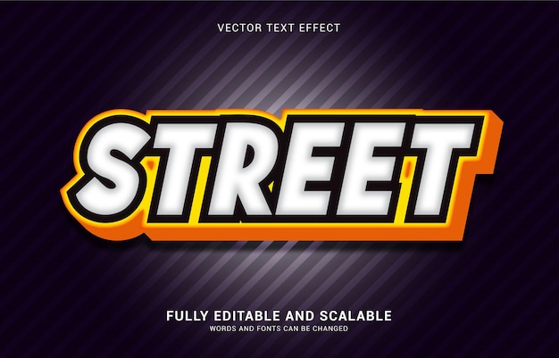 Editable text effect, street style can be use to make title