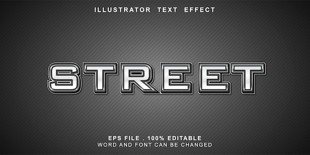 Testo modificabile effetto strada