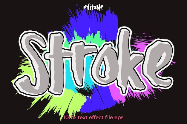 Editable text effect stroke