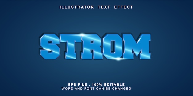 editable text effect strom