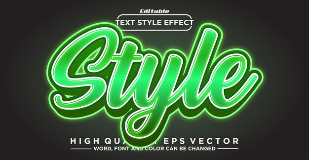 Editable text effect Style text style effect