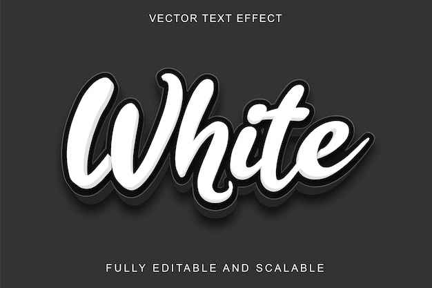 Vector editable text effect style