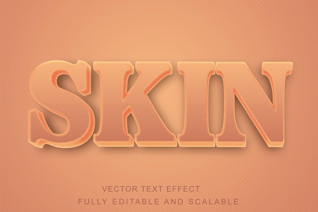 Vector editable text effect style