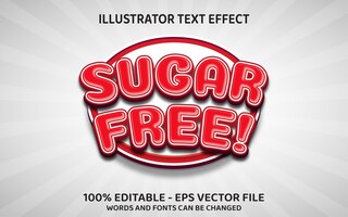 Editable text effect, sugar free style